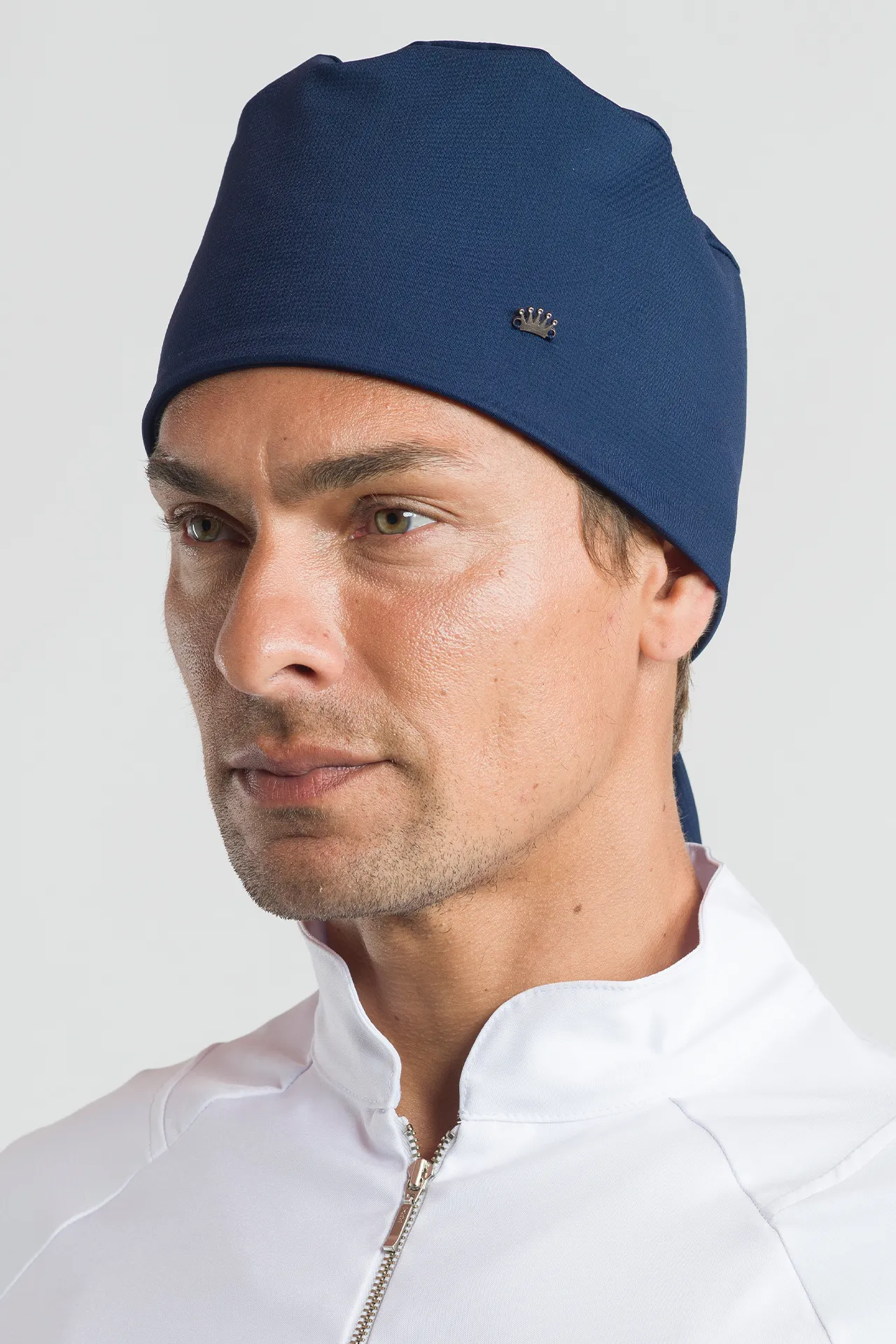 Touca bandana Veneto azul-marinho masculino — Linha masculina — Reluz Jalecos